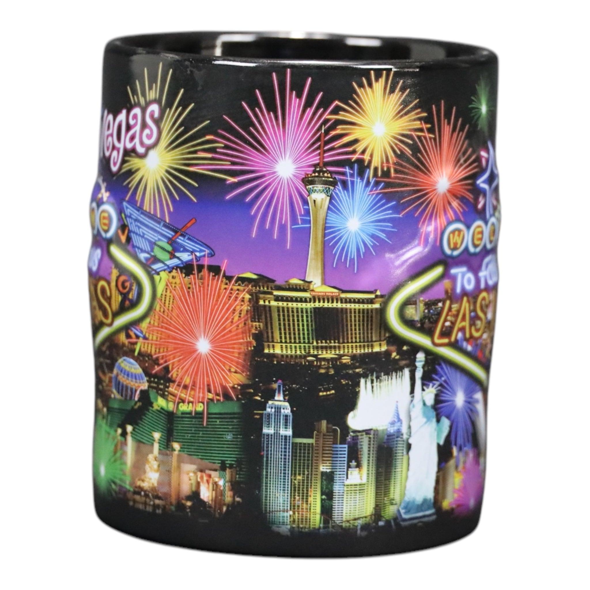 Las vegas NEON FIREWORKS Mug, 1 Count (Pack of 1) 22oz