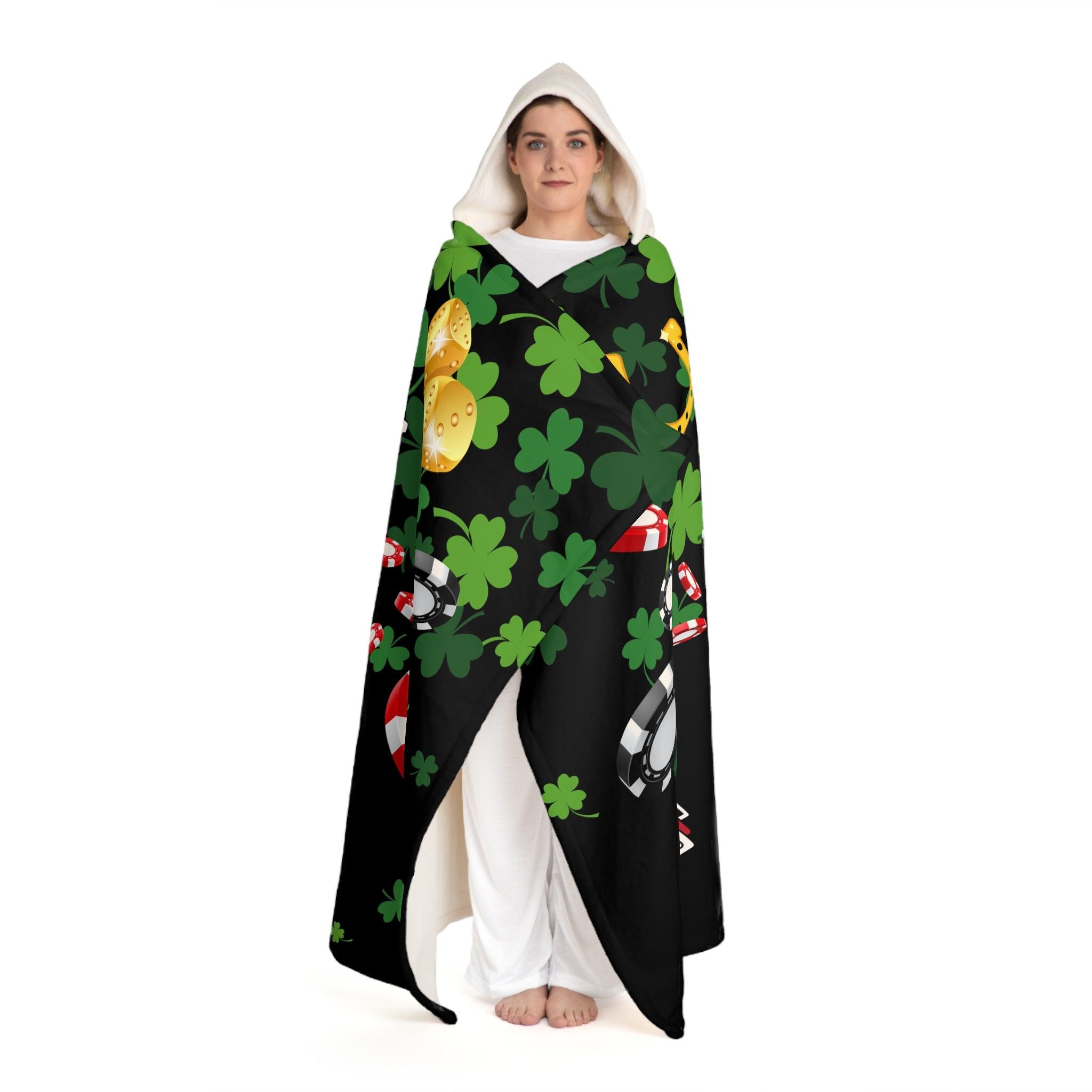 Hooded Sherpa Fleece Blanket