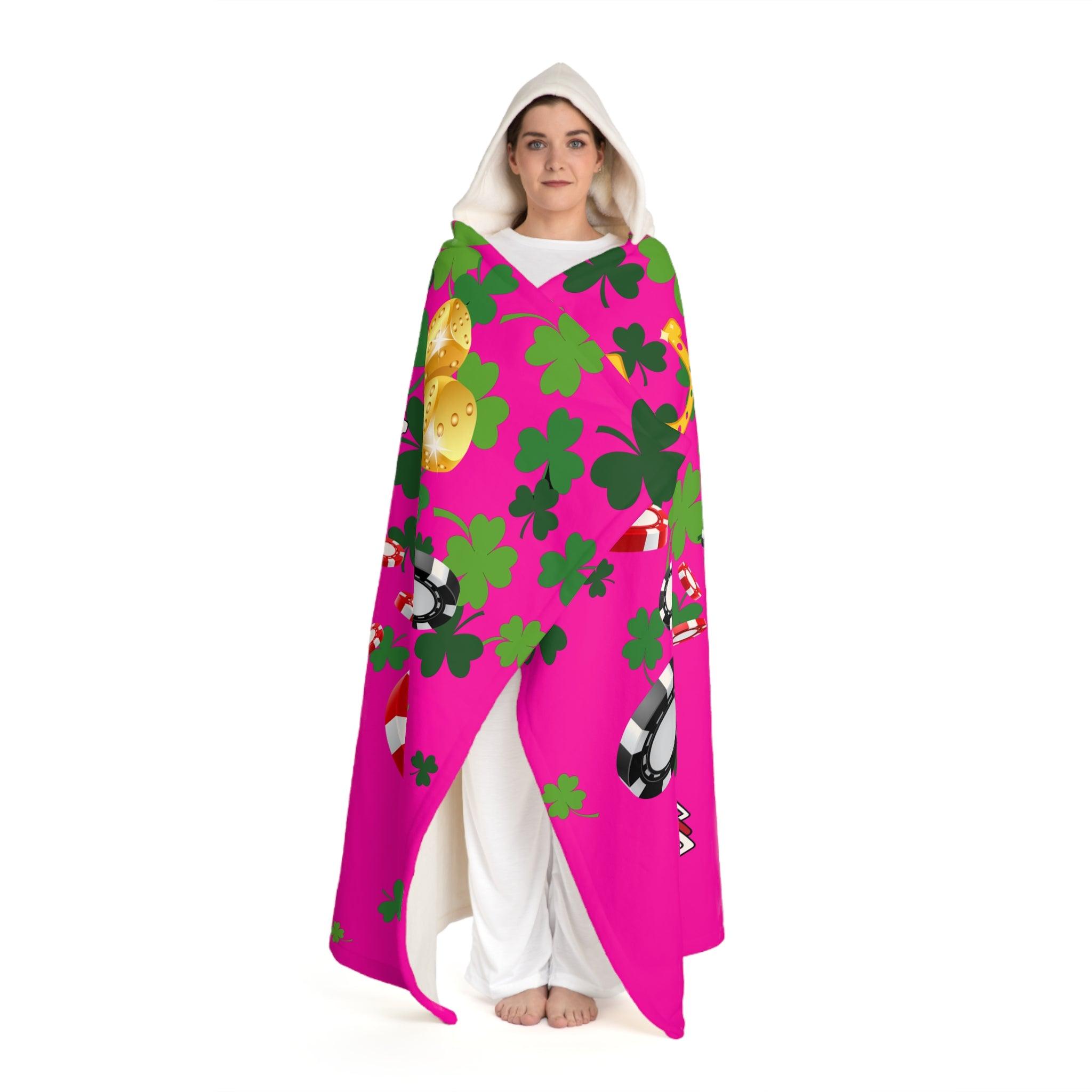 Hooded Sherpa Fleece Blanket