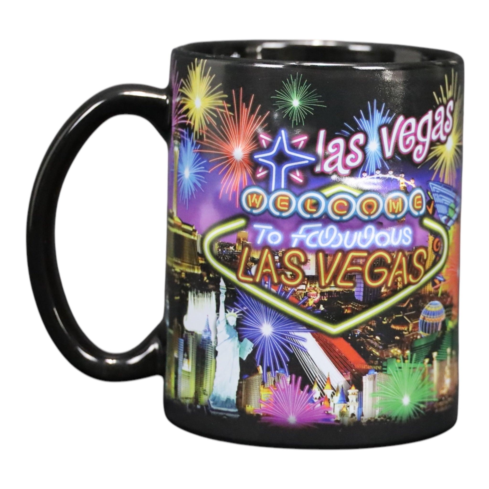 Las vegas NEON FIREWORKS Mug, 1 Count (Pack of 1) 22oz