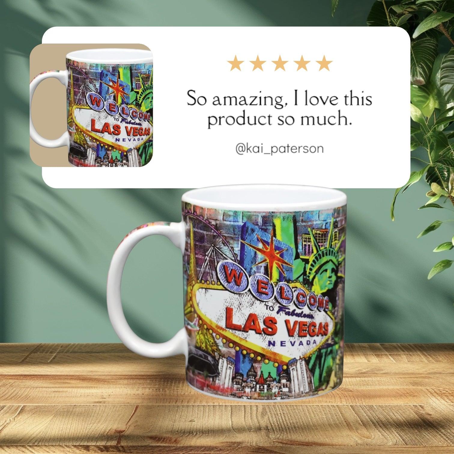 Las vegas GRAFFITI Mug, 1 Count (Pack of 1) 11oz