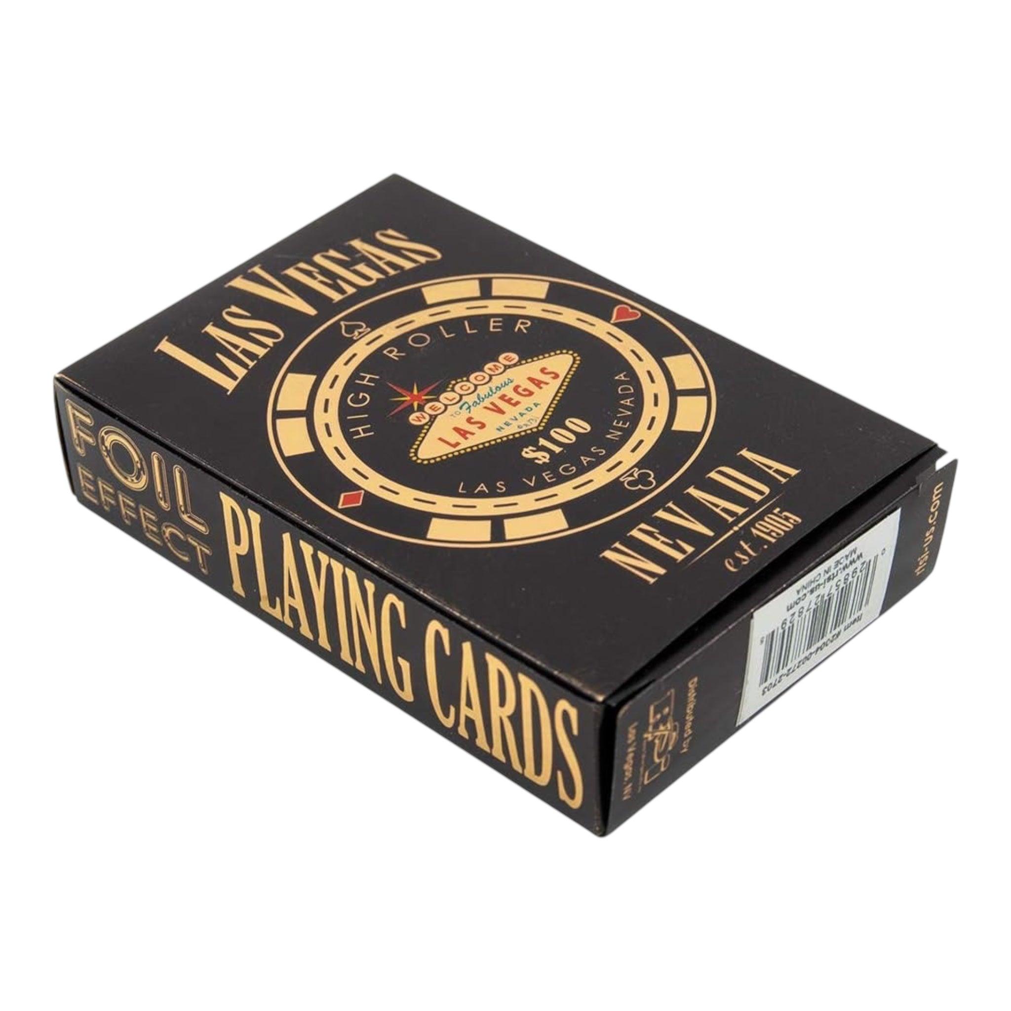 Las Vegas Blk Gold High Roller Plastic Playing Card Deck