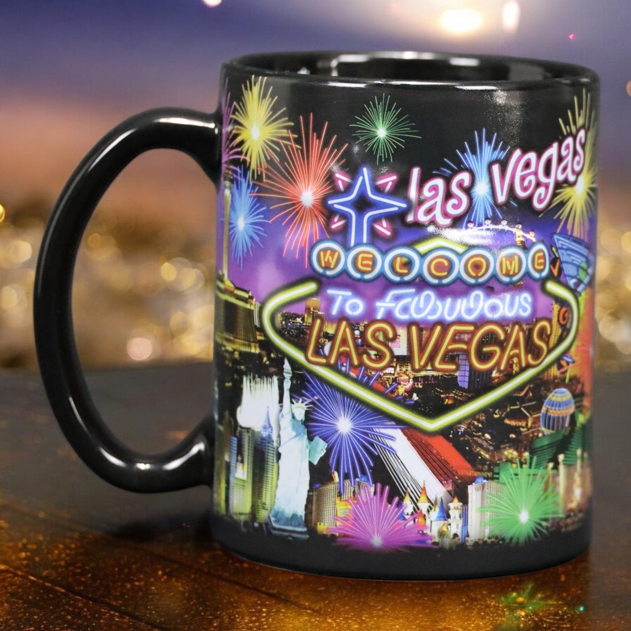 Las vegas NEON FIREWORKS Mug, 1 Count (Pack of 1) 22oz