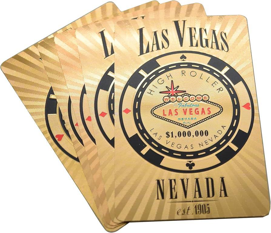 Las Vegas Gold High Roller Plastic Playing Card Deck