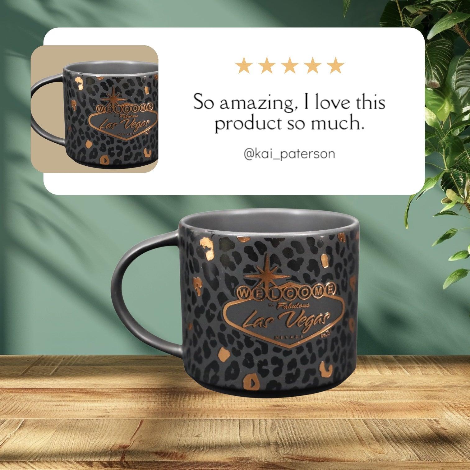 Las vegas STACKABLE LEOPARD coffee Mug, 1 Count (Pack of 1) 15oz