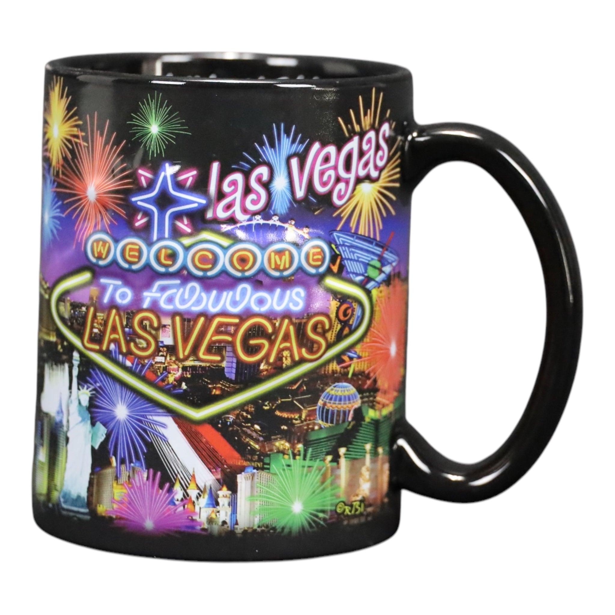 Las vegas NEON FIREWORKS Mug, 1 Count (Pack of 1) 22oz